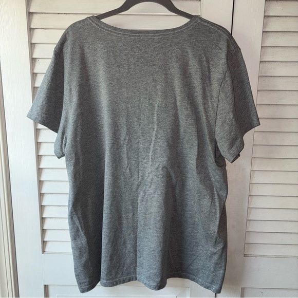 Life is Good Peace Love Dogs Crusher V-Neck Graphic Tee Gray Women’s XXL - Picture 4 of 5